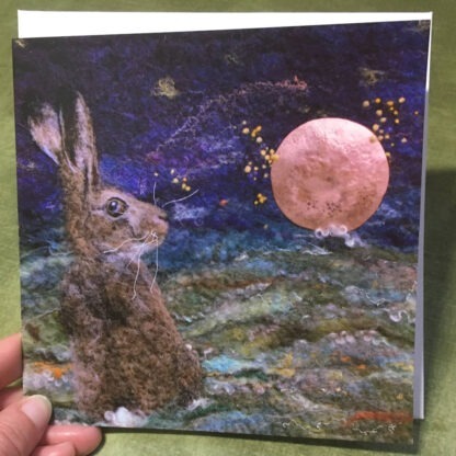 Harvest Moon Hare Greeting Card