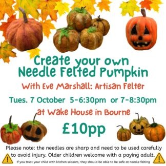 Needle Felted Pumpkin Workshop in Bourne