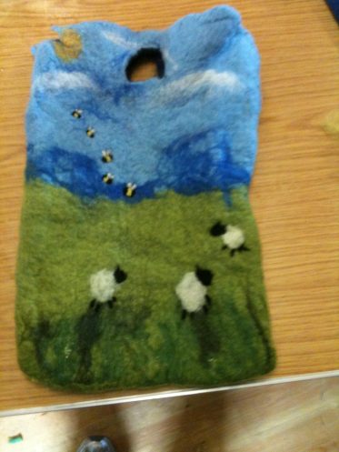 Wet felted bag class