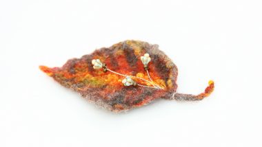 leaf brooch