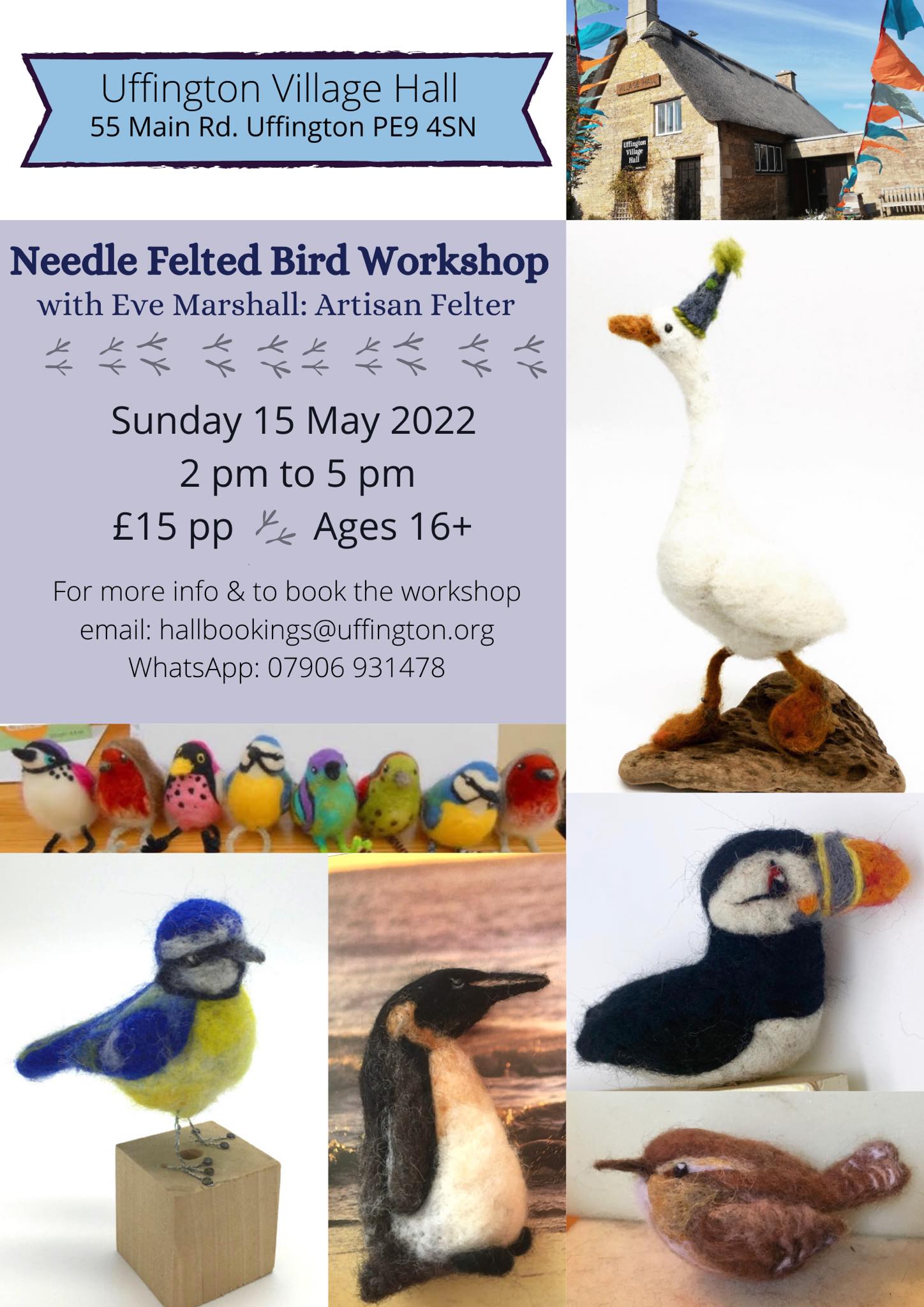 needle felted bird workshop