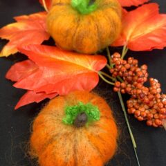 needle felted pumpkins 2