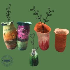 Wet Felted Vases